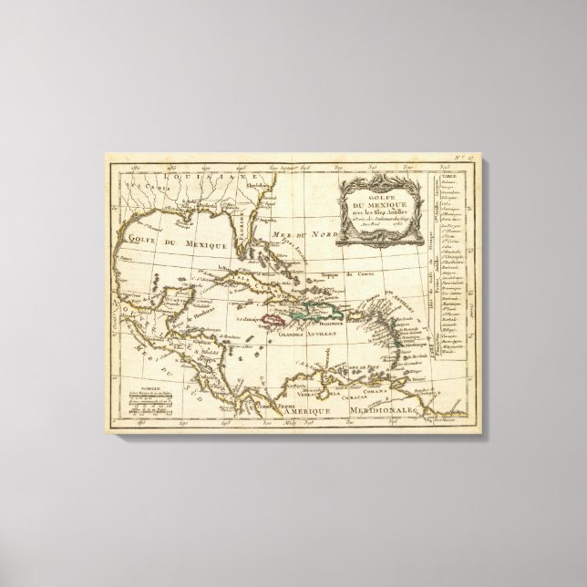 Lienzo Golfo de México, Islas del Caribe (Anverso)