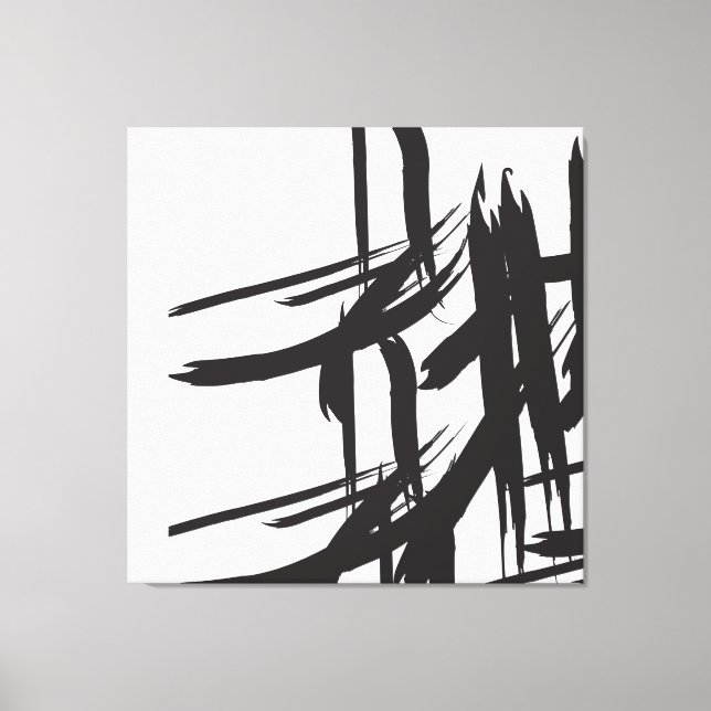 Lienzo Golpes negros, por ©Lorena Depante (Anverso)