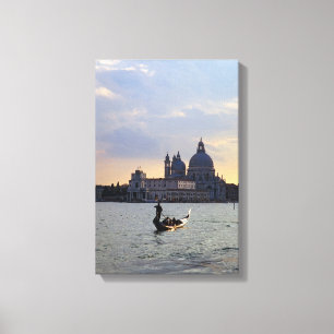 Lienzo góndola veneciana al atardecer