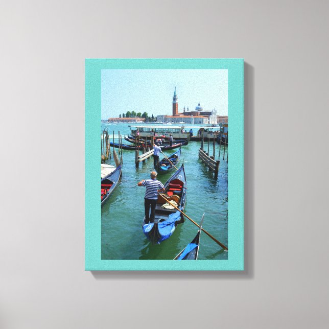 Lienzo Góndolas en Venecia (Anverso)