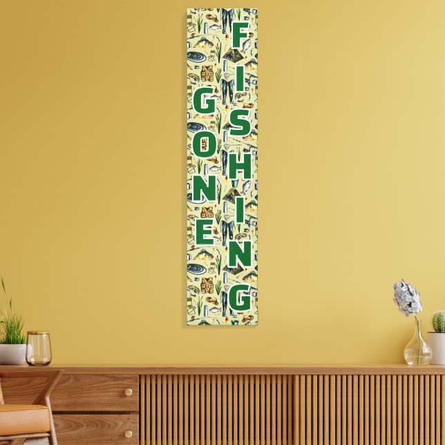 Lienzo Gone Fishing Fishing Gear Home Business (Insitu (Sala de estar))