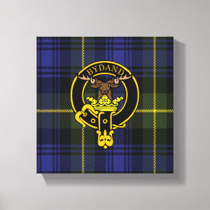 Lienzo Gordon Scottish Escudo y Tartan Canvas print