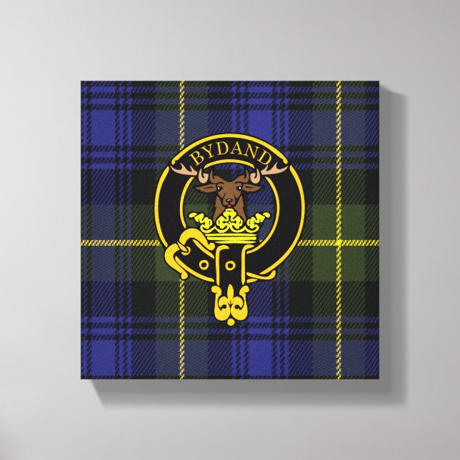 Lienzo Gordon Scottish Escudo y Tartan Canvas print (Anverso)