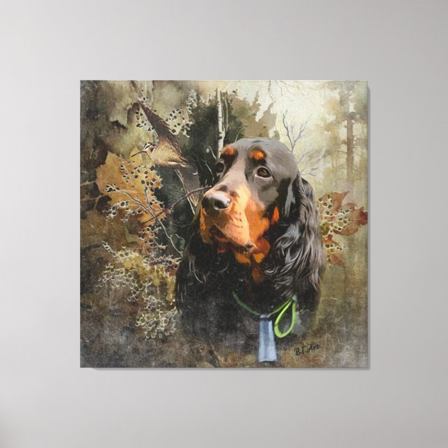 Lienzo Gordon Setter (Anverso)