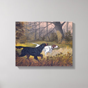 Lienzo Gordon Setter on Point Print on Canvas