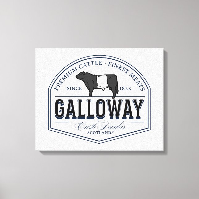 Lienzo Gorgeous Belted Galloway Steer Cutout Beltie Gift  (Anverso)