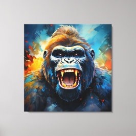 Lienzo Gorila sonriente