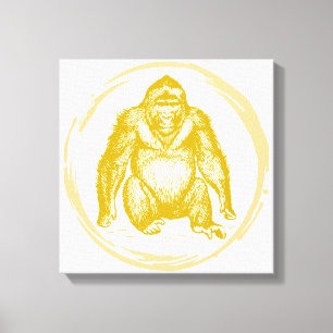Lienzo Gorila vintage