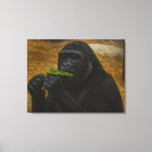 Lienzo Gorilla Grace - Retrato de vida salvaje realista