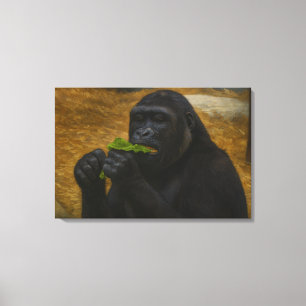 Lienzo Gorilla Grace - Retrato de vida salvaje realista