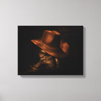 Gorra de vaquero y cuero bota masculina rústica