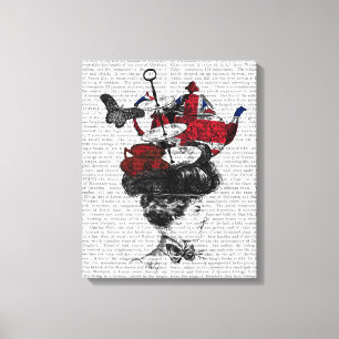 Lienzo Gorra del té de la tarde británica