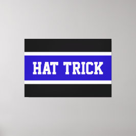 Lienzo GORRA TRICK Bandas de hockey blanco azul real