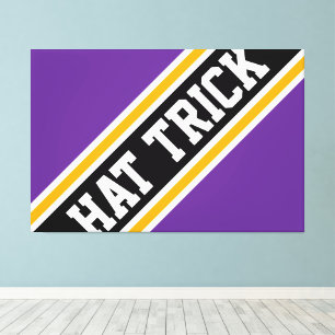 Lienzo GORRA TRICK Divertido Atlético negrita Purple Blac