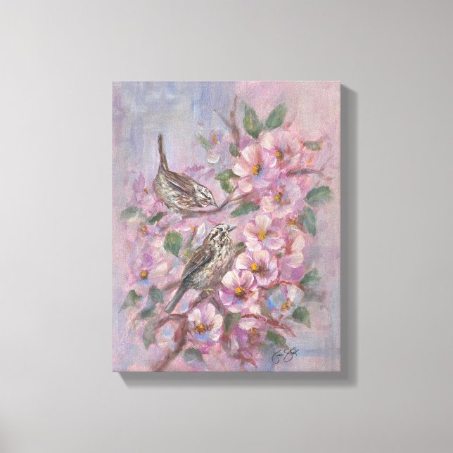 Lienzo Gorrión Cantor (Anverso)