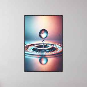 Lienzo Gota de Agua con Efecto de Ondas