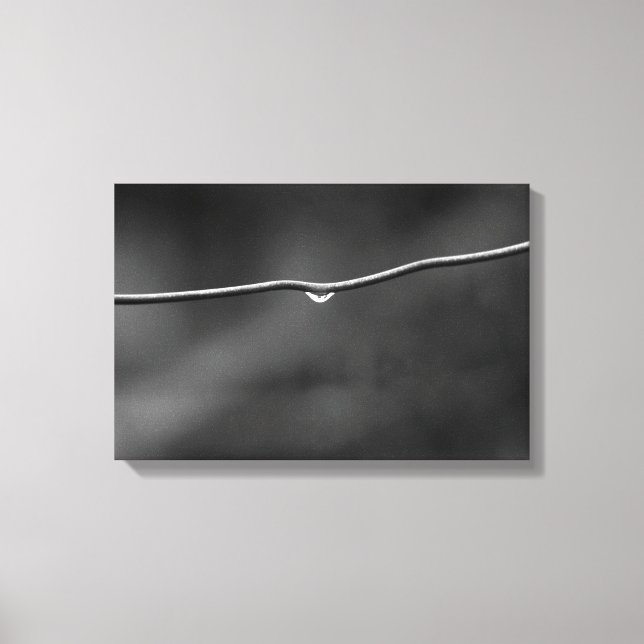 Lienzo Gotas de agua en el cable (Anverso)