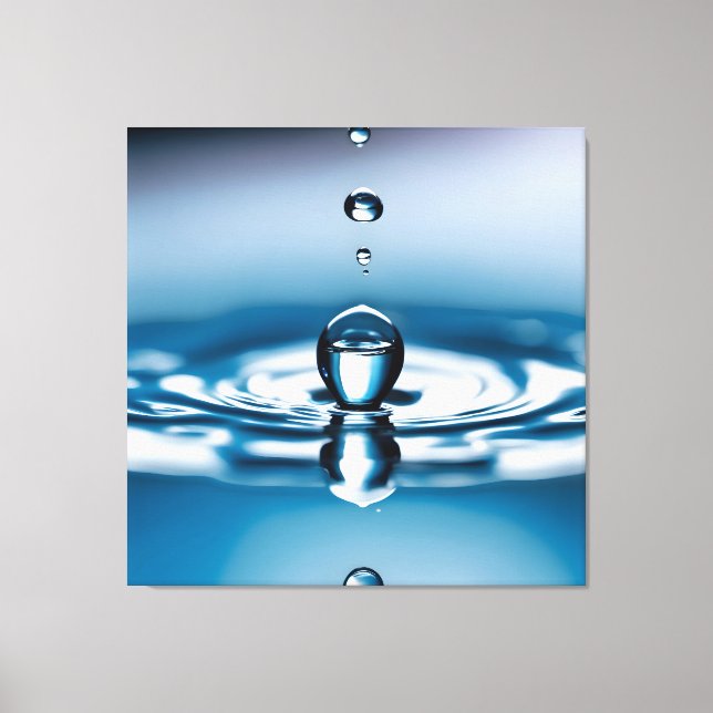 Lienzo Gotas de agua macro (Anverso)