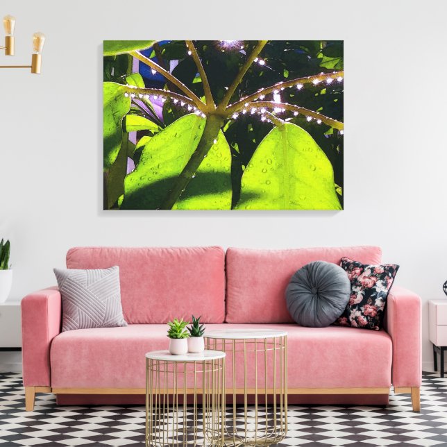 Lienzo Gotas de lluvia en la luz del sol (Insitu (Sala de estar))