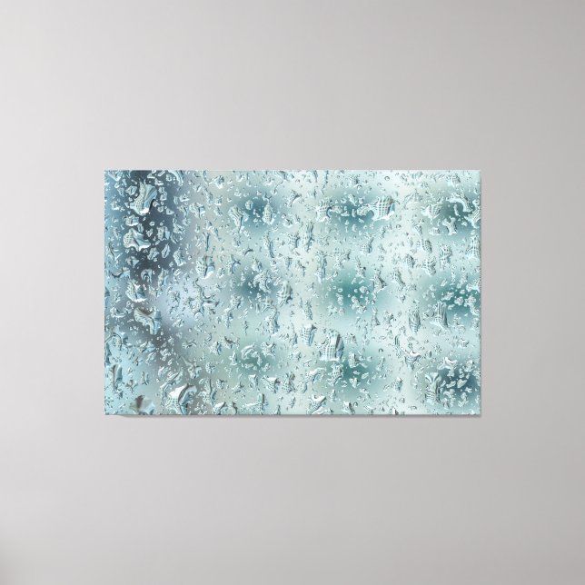 Lienzo Gotas de lluvia en la ventana (Anverso)