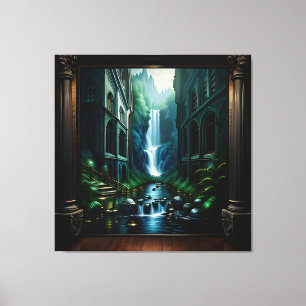Lienzo Gótico Interior Mansión Surreal 2