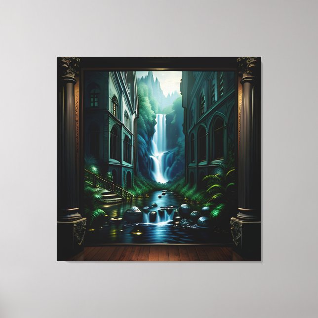 Lienzo Gótico Interior Mansión Surreal 2 (Anverso)