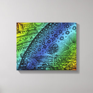 Lienzo Grabado de Flammarion Cielo y Tierra