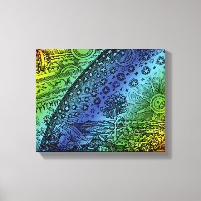 Lienzo Grabado de Flammarion Cielo y Tierra (Anverso)