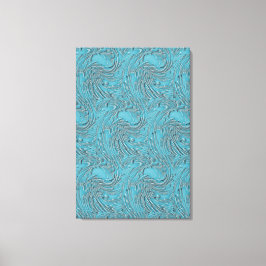 Lienzo Grabado en relieve En Verde azulado