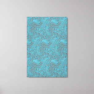 Lienzo Grabado en relieve En Verde azulado