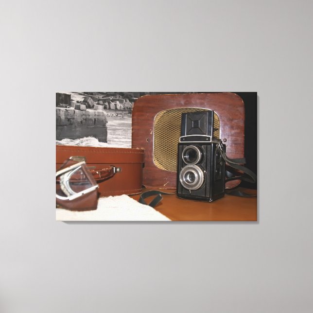 Lienzo Grabador de cámara analógico vintage (Anverso)