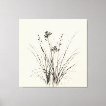 Graceful Reeds Sketch: dibujo detallado de lápiz