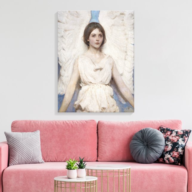 Lienzo Gracia celeste: Ángel de Abbott Handerson Thayer (Insitu (Sala de estar))