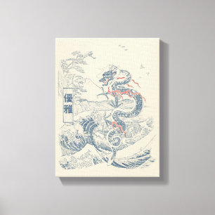 Lienzo Gracia - Diseño Tradicional de Ropa Callejera Japo