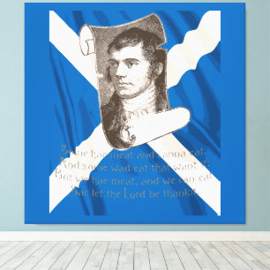 Lienzo Gracia Selkirk Noche de Burns y Saltire escocés