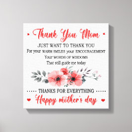 Lienzo Gracias a mamá Feliz Día de la Madre