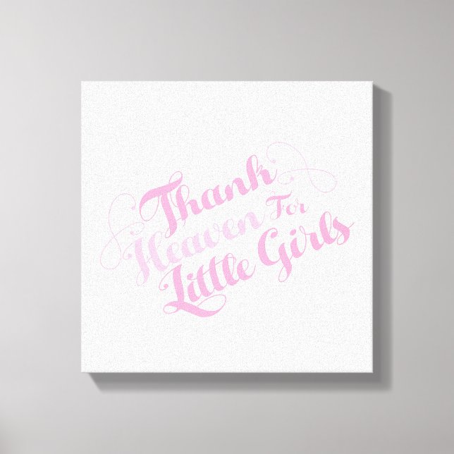 Lienzo Gracias al cielo por las niñas pequeñas (Anverso)