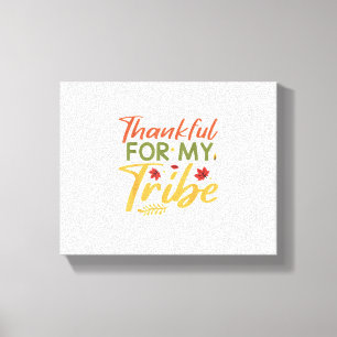 Lienzo Gracias Por Mi Tribu Acción De Gracias Halloween C