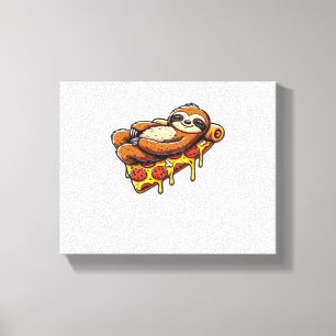 Lienzo Graciosa comida en eslovaco pizza, Kawaii Animal L
