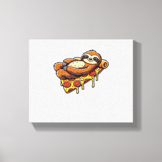 Lienzo Graciosa comida en eslovaco pizza, Kawaii Animal L (Anverso)