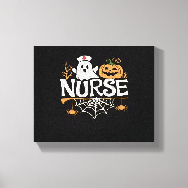 Lienzo Graciosa enfermera Halloween Diseño Fantasma Esenc (Anverso)