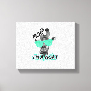 Lienzo Graciosa jirafa Shirt Moo Soy un animal de zoológi