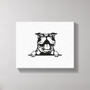 Lienzo Gracioso Bulldog feliz
