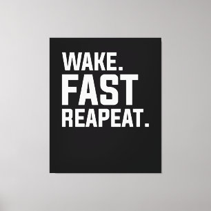 Lienzo Gracioso despertar Rápido Repita Gráfico Sarcástic