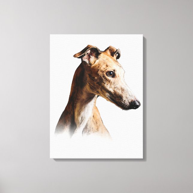 Lienzo Gracioso Greyhound Face Greyhound Smile Greyhound (Anverso)