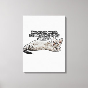 Lienzo Gracioso meme de gatos enojado para propietarios d