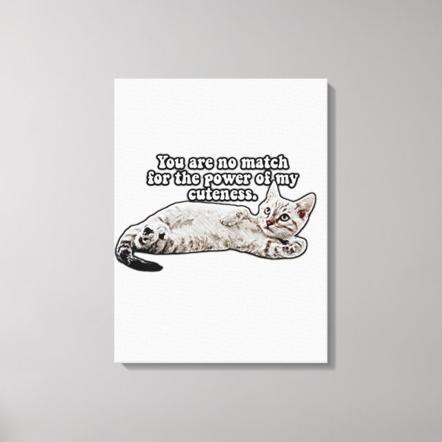 Lienzo Gracioso meme de gatos enojado para propietarios d (Anverso)