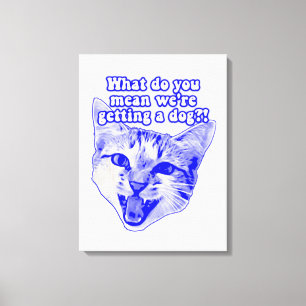 Lienzo Gracioso meme de gatos gruñón para los amantes de