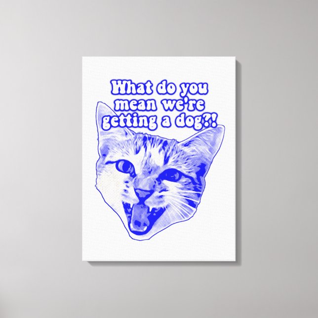 Lienzo Gracioso meme de gatos gruñón para los amantes de  (Anverso)