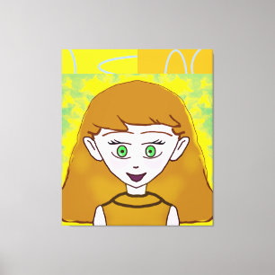 Lienzo Gracioso Merry Retro Yellow Naranja Geométrico